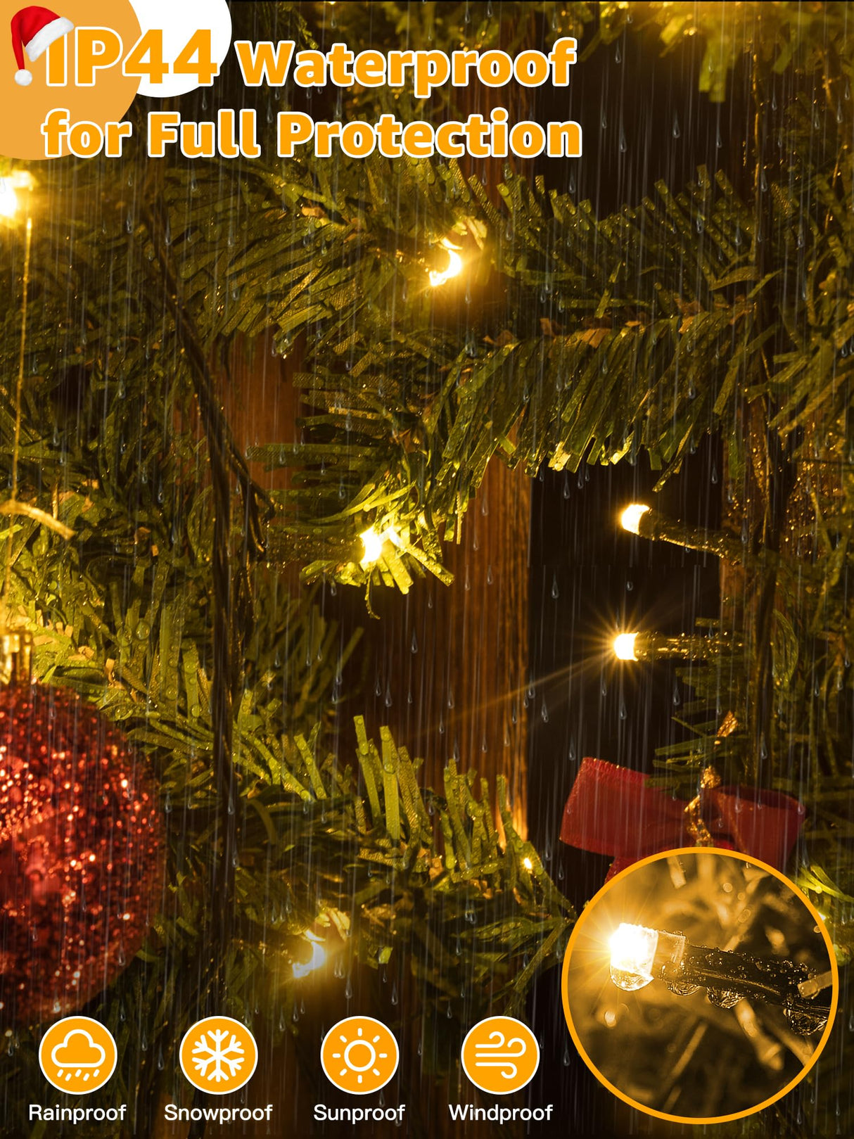 BrightChristmas 1000 LED 328 FT Christmas Lights, Waterproof Outdoor String Lights with Remote and Timer, Christmas Tree Lights with 8 Modes Dimmable, Fairy Lights for Holiday Decor (Warm White) BrightChristmas