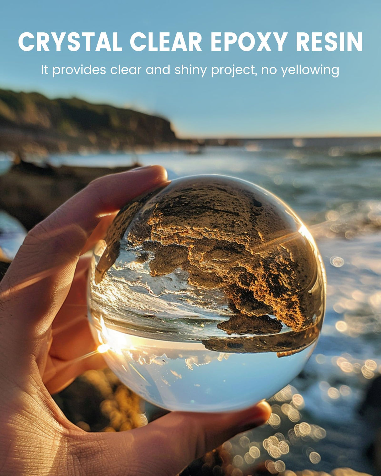 SUNLU Epoxy Resin Kit 48OZ, Crystal Clear Epoxy Resin No Bubble No Yellow, Easy to Mix 2:1 Ratio, Self Leveling Art Resin for Casting, Coating, Jewelry Making, River Table Tops, Gift(32OZ+16OZ) SUNLU