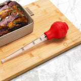 JY COOKMENT Turkey Baster with Barbecue Basting Brush, Baster Syringe for Home Baking and Roaster Turkey, Include Detachable Food Grade Silicone Bulb, Meat Injector Needle and Cleaning Brush JY COOKMENT