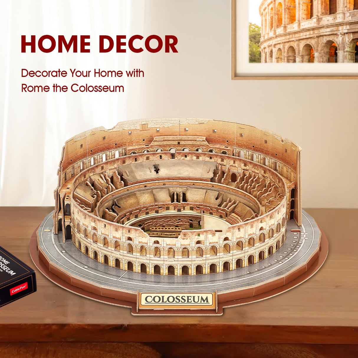 CubicFun 3D Puzzles for Adults Kids New Version Italy Rome Colosseum Jigsaw Puzzle DIY Building Model Kit Easter Gift for Boys Girls Age 10+, 163 Pieces Puzzles for Kids Ages 8-10 Easter Gifts CubicFun