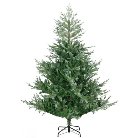 HOMCOM 6ft Artificial Christmas Tree Holiday Décor with 795 Branches, Auto Open, Steel Base, Wide Shape, Easy-to-Shape Branches HOMCOM