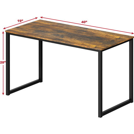 SHW Home Office 40-Inch Computer Desk, Rustic Brown SHW