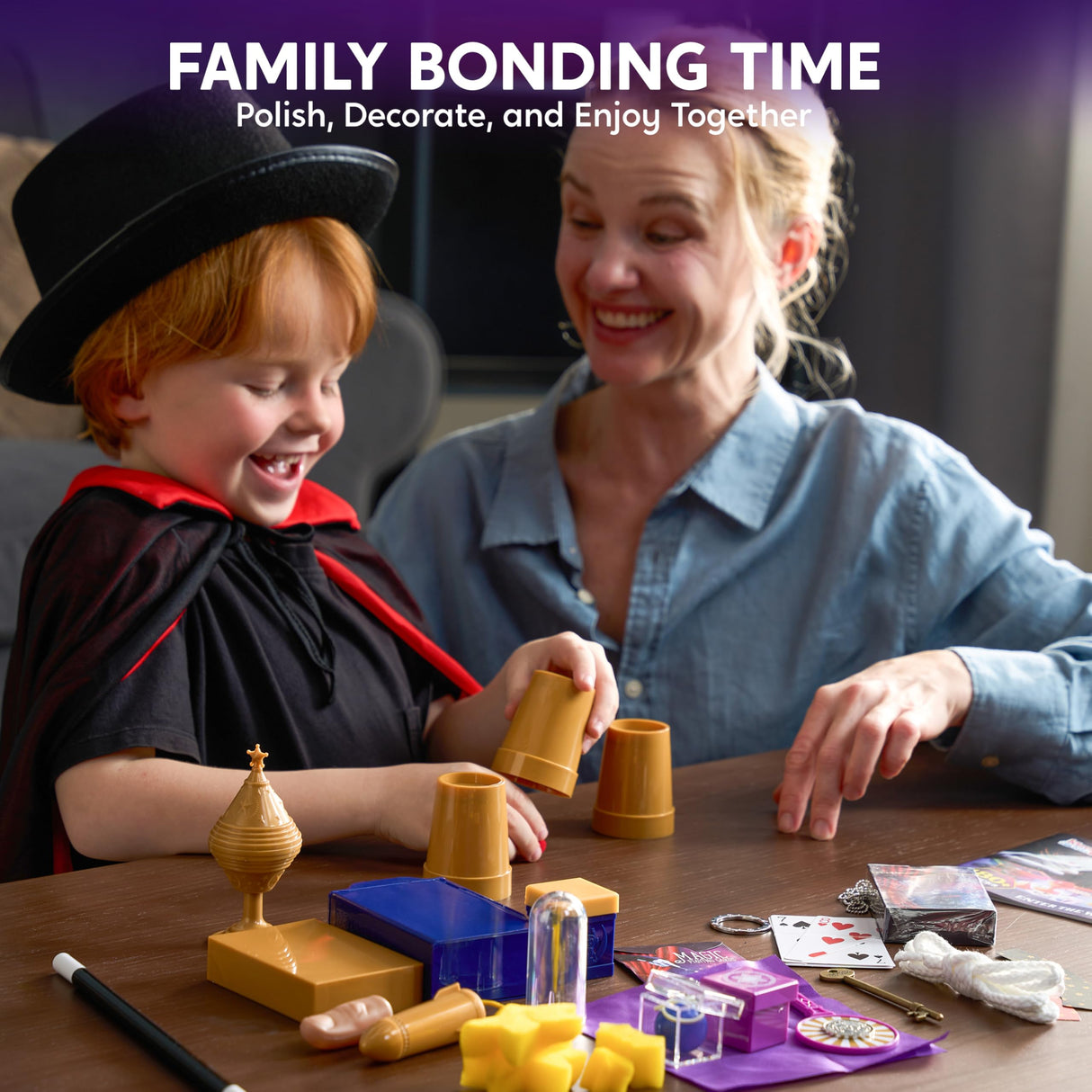 Klever Kits 180+ Magic Set- My First Magic Trick Kit- Amazing Magician Toy with Step-by-Step Video Lessons, for Kids Aged 6+ Easy Tricks of Wand and Illusion Cards Klever Kits