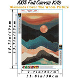 Hestarcul Diamond Painting Mountain Kit,Diamond Art Kits for Adults,Abstract Scenery Paint with Diamonds Round for Gift,Wall Decor(12x16) (Mountain) Hestarcul