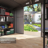 Gotland 10FT x 8FT Metal Storage Shed, Outdoor Storage Shed with Lockable Slide Doors & 2 Windows, Utility and Tool Shed with Slooping Roof for Garden, Backyard, Patio, Lawn Gotland