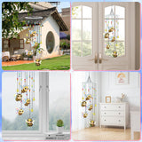 Bowetile 5D Diamond Art Kits for Adults, Bee Diamond Art Wind Chimes, Diamond Painting DIY Wind Chime Kit, Diamond Painting Wind Chimes Suncatchers, Art Kits for Adults Teens Garden Home Decor Bowetile