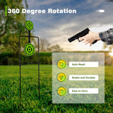 Ideagle Double Spinner Shooting Targets, 3/8" Thick Metal High Caliber Auto Reset Steel Target for Centerfire Handguns up to .44 Magnum Ideagle
