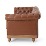 Christopher Knight Home Castalia Sofas, Cognac Brown + Natural Christopher Knight Home
