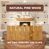 Avana Rustic Fireplace Mantle Shelf 60 Inches - Handcrafted Wood Mantles for Over Fireplace - Wall Mounted Farmhouse Fireplace Mantel Shelf - Floating Fireplace Mantels 60 Inch X 8 X 5 Rustic Natural Avana