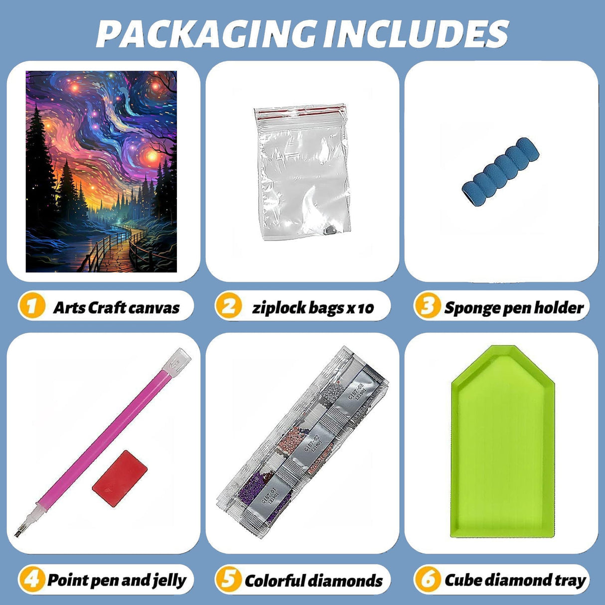 Starry Sky Diamond Painting Kits for Adults - Starry Night Diamond Art Kits for Adults, Round 5D Abstract Landscape Gem Art Kit for Adult DIY Crafts Kit for Home Wall Decor Gifts (16x12 inch) xackcme