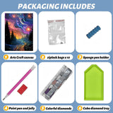 Starry Sky Diamond Painting Kits for Adults - Starry Night Diamond Art Kits for Adults, Round 5D Abstract Landscape Gem Art Kit for Adult DIY Crafts Kit for Home Wall Decor Gifts (16x12 inch) xackcme