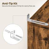 YATINEY Tall Bookcase and Bookshelf, 6-Tier Bookcase with Storage, 63" Wooden Bookshelf, Farmhouse Freestanding Display Storage Shelves for Home Office, Living Room, Rustic Brown SJ09BR YATINEY