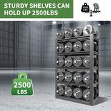 VIYET Heavy Duty 5 Tier Storage Shelves - 3000Lbs Capacity, Adjustable, Suitable for Warehouse, Basement, Workshop, 24"D x 48"W x 72"H, Black VIYET