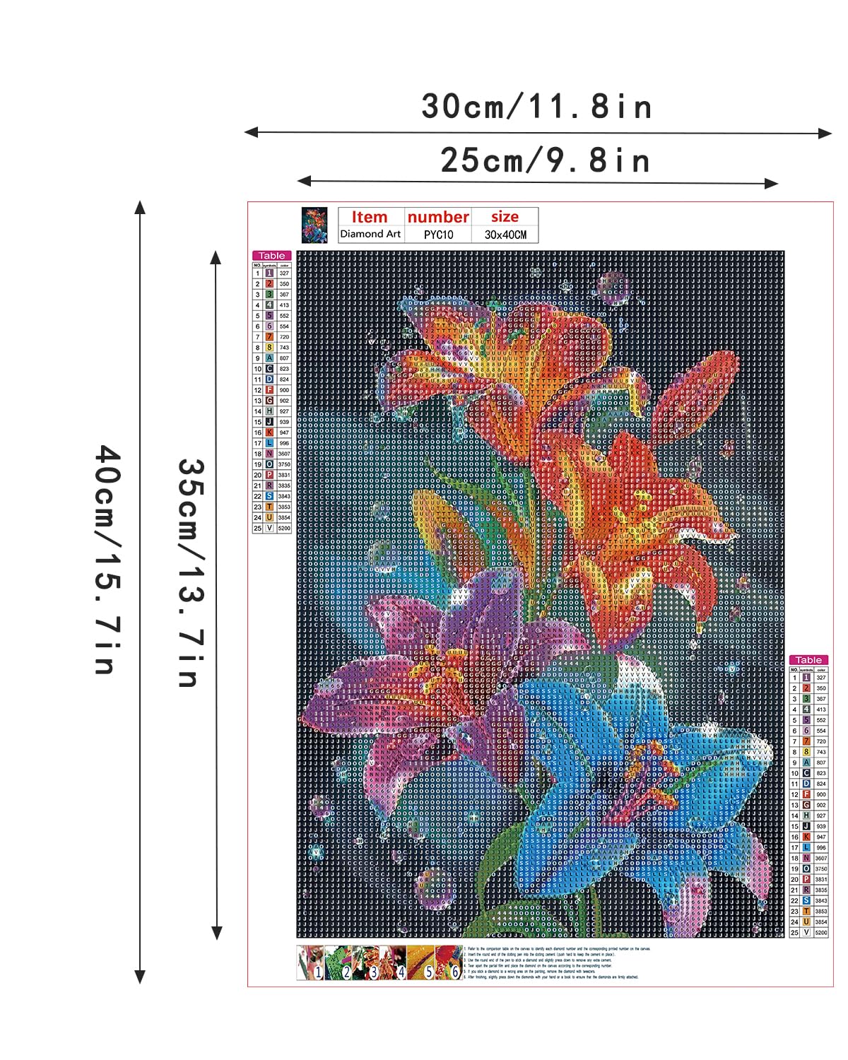 Lily Flowers Diamond Art Kits for Adults, Easy Crafts 5D Diamond Painting Dot Kit for Adult Beginners, Plant Flower DIY Round Dots Full Drill Diamonds Paintings Arts for Home Wall Decor Gifts 12X16 In Luckyrichrui