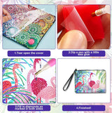Flamingo Diamond Painting Handbag,5D DIY Flamingo Diamond Painting Clutch Purse Handmade Rhinestone Cross Stitch Handbag Paint by Number Art Craft Wristlet Clutch Bag Zipper Bag for Women Girls Gift EVERMARKET