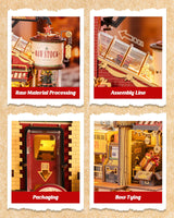 ROKR 3D Wooden Puzzle for Adult - Gift Factory Mechanical Model Kit with Music & Lights, 449pcs Adult Wooden Puzzles, DIY Building Toy for Teens & Adults ROKR