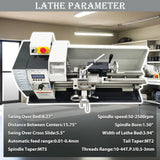 TECHTONGDA Metal Lathe 8X16” Precision Electronic Leadscrew Gearless Bench Lathe Automatic Switch Thread between Metric and Inch 1100W Brushless Motor DIY Mini Lathe TECHTONGDA