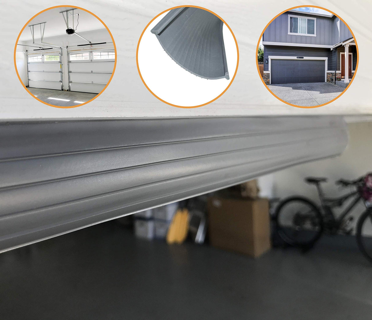 The 2021 Gray Garage Door Bottom Seal | 20 Foot, 3.5-3.75 Inch Width Garage Rubber Replacement Kit | T-Ends (1/4-5/16 Inch) Garage Door Weather Seal Threshold Strip | Easily Cut & Adapt to Doors HOOIMA