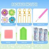 FairySandy 20 Pcs Spring Flowers Diamond Painting Keychains Daisy Diamond Art Keychains Kits for Adults Sunflower Hanging Ornaments Rhinestones Bookmarks 5D Key Rings for DIY Crafts Home Party Decor FairySandy