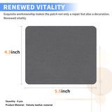 Azobur Sofa Fabric Repair Patch, 6 Piece Microfiber Patches, Self Adhesive Fabric Sofa Patch Repair Fabric, Luxurious Look, Quick Fix Sofa.(Gray) Azobur