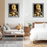 NEWENMO Buddha Diamonds Painting Kits for Adults Beginner, DIY 5D Flowers Diamond Art Paint with Round Diamonds, Full Drill Diamonds Art Painting Kit Perfect for Home Wall Decor 12x16 Inch NEWENMO