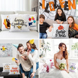 OLSUNOR 16 Pack 17.7"X17.7" Sublimation Blanks Pillowcase, Sublimation Pillow Cases White, Cushion Covers Blanks, Throw Pillow Covers for Heat Transfer, Painting DIY Picture, Christmas Craft Gift OLSUNOR