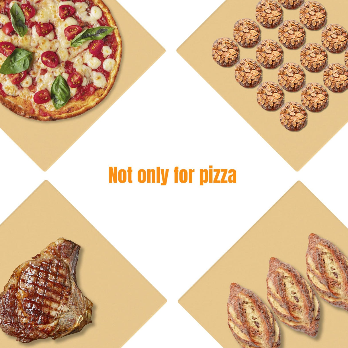 Caprihom Large Pizza Stone 20" x 13.5" Pizza Stone for Grill Rectangular Thick (0.67”) Baking Pizza Stone for Oven Heavy Duty Cordierite Stone, Ideal for Baking Pizzas - Includes Scaper Caprihom