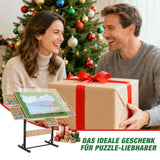 FUNTOK 1500 Piece Puzzle Table with Legs for Adults, Portable Wooden Puzzle Board Table with Drawers, Adjustable Height, 4-Tilting-Angle, Transparent Cover, Non-Slip Felt Surface, Present for Mom FUNTOK