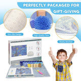 EsLuker.ly Latch Hook Rug Kit DIY Crochet Carpet for Adults Kids Beginners, Starry Sky Patterns Pre-Printed Canvas Yarn Rug Hooking Kits, Creative Craft Home Decor Ideal for Learning Rug Making EsLuker.ly