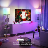 SUNMORY Floor Lamp with Shelves, Smart APP Control Standing Lamp with RGB Bulb, 4-Tier Dimmable Floor Lamps for Living Room, Tall Lamp for Bedroom, Office, Corner Display Bookshelf Lamp SUNMORY