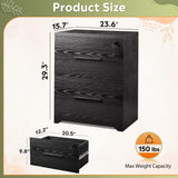 DEVAISE 2-Drawer Wood Lateral File Cabinet with Lock for Office Home, Black DEVAISE