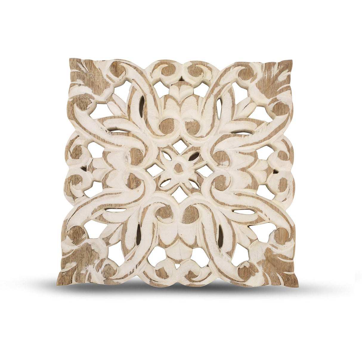 Handmade Wooden Trivet for Hot Dishes Plates & Pots Holder Hot Pad for Kitchen & Dining Table Decor Cookware Heat Resistant Rustic Decorative Carvings 8 Inches Tabletop Home & Dining Table Essentials The Great Indian Bazaar