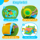 Inflatable Bounce House 176x136x80 inch Large Bounce Castle, with Blower, Ball Pit, Ball net, Ball Goal, for Indoor Outdoor Kid Sports/Playtime/Backyard Playground/Birthday Party UTOBSPORT