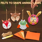 Klever Kits Wooden Painting Craft Kit-Glow in The Dark- Arts and Crafts for Kids Ages 6-12 Wood Slices with Art Activitiy Supplies, Wood Crafts for Boys Girls Party Gift Christmas Tree Ornaments Klever Kits