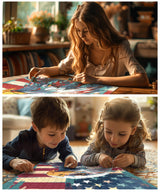 Petrala Jigsaw Puzzles 1000 Pieces for Adults Bald Eagle 1000 Piece Puzzle for Adults Fun American Flag Patriotic Jigsaw Puzzles for Adults Kit with Letters on Back, Fit Together Perfectly Petrala