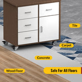 2 inch Swivel Caster Wheels Set of 4 - Heavy Duty Casters for Furniture - No Noise TPR Wheels - with Screws - Total Capacity 880 lbs (2 with Brakes) HOLKIE