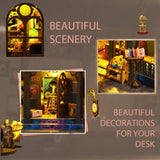 Flever Dollhouse Miniature DIY House Kit Creative Room with Furniture for Romantic Artwork Gift (Holo Magic City) Flever