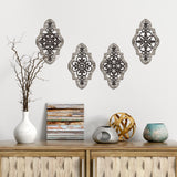 4 Pieces Thicken Rustic Wall Decor Modern Farmhouse Wall Art Decor Wooden Hollow Carved Design Rustic Wall Art for Living Room Bedroom Hallway Decor Office Kitchen Wall Decoration (Fresh Style) Yulejo