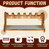 Maitys Pistol Rack,Solid Wood Handgun Pistol Gun Rack Holder with Felt Surface for Gun Cabinet Storage, Gun Safe Organizer Accessories, Holding for 6 Maitys