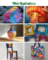 X ARTY HUB Airbrush Paint - 42 Colors with 4.05 Fl Oz Thinner, Iridescent, Neon and Metallic Air Brush Paints Acrylic Ready to Spray, Water-Based Painting Set for Artists Beginners X ARTY HUB