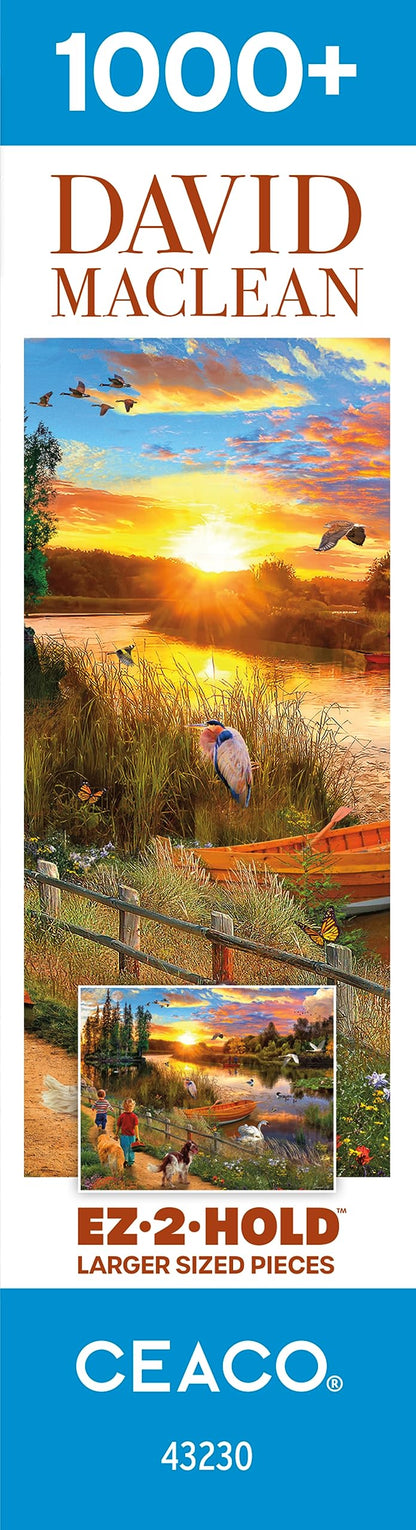 Ceaco - David Maclean - River Sunset - 1000 Oversized Piece Jigsaw Puzzle