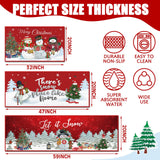 Layhit 3 Pcs Christmas Kitchen Rug and Mat Set Christmas Absorbent Anti Fatigue Winter Bathroom Mat Non Slip Washable Rug for Xmas Party Kitchen Decor 20'' x 59'' + 20'' x 47'' + 20'' x 32''(Snowman) Layhit