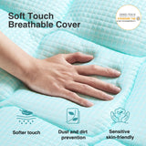 Novilla Cooling Mattress Topper Queen Size,Mattress Pad with Deep Pocket for 8-21" Mattress,Soft Mattress Cover for Back Pain Relief,3D+7D Down Alternative Bed Topper for Hot Sleepers Novilla