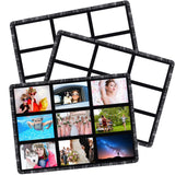 Kinlop 3 Pcs 40 x 60 Inch Sublimation Blanks Throw Blanket with Printable Sublimation Blankets for Heat Press with Tassel Fuzzy Picture Photo Blanket for DIY Sofa Couch Bed Home(9 Panel) Kinlop