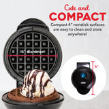 DASH Mini Maker Waffle Maker + Griddle, 2-Pack Griddle + Waffle Iron - Black DASH