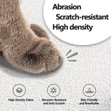 Minimalist Curved Sofa 3 Seater Boucle Teddy Velvet Fabric Upholstered Sofa, Tight Curved Back Velvet Cloud Sofa for Living Room Apartment Office (White+Teddy) mr.waiba