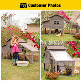 Aivituvin Chicken Coop Mobile Hen Coop, Large Poultry Cage with Wheels Outdoor Backyard Chicken House Aivituvin