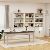 blini 5 Shelf Tall Bookcase with Doors White Bookshelf 31in Wide Display Standing Storage Shelf 72in Tall Wood Book Shelves for Bedroom Living Room Office Library blini