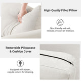 Busaurus Loveseat Sofa 56", Small Couches for Small Spaces, Mid Century Love Seat Couches for Living Room, Upholstered 2-Seater Small Couch for Bedroom, Apartment, Beige Busaurus