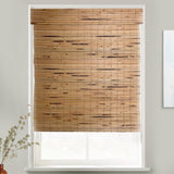 MOOD Custom Bamboo Shades | Natural | Cordless Bamboo Roman Shades for Windows and Doors (Natural Woven) | Natural Cedar (Great Privacy) | Custom Size Mood